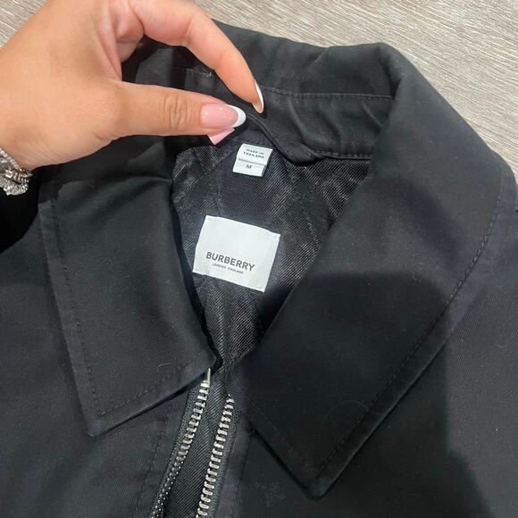 Buberry London Bomber Varsity Jacket Black and Orange Medium - Picture 4 of 13